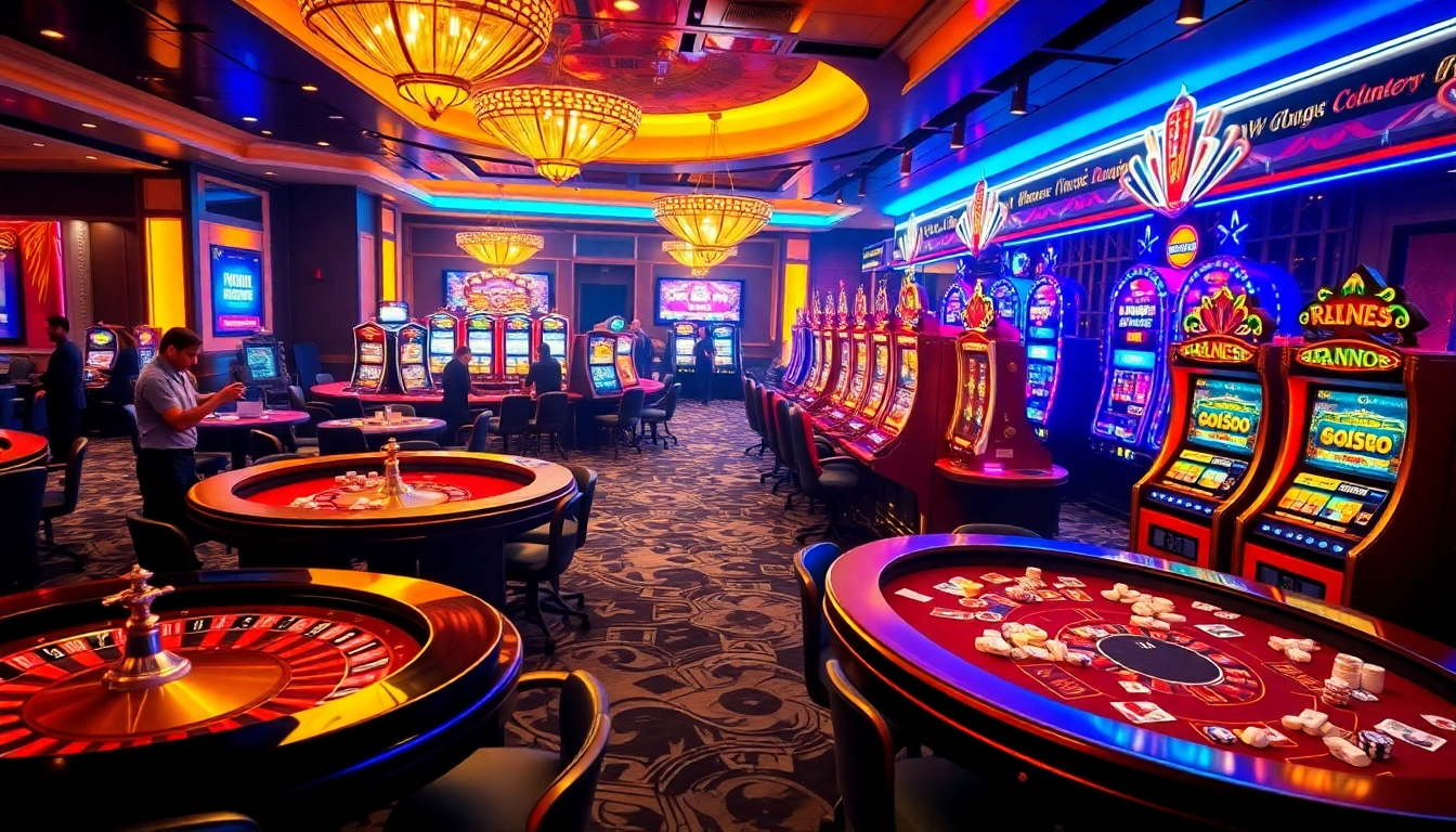 "Experience the excitement of stake casino with players enjoying thrilling games at dazzling casino tables under vibrant lights."